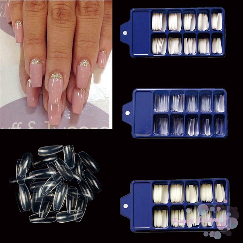 Set 100 móng giả thiết kế mẫu hoa văn DIY