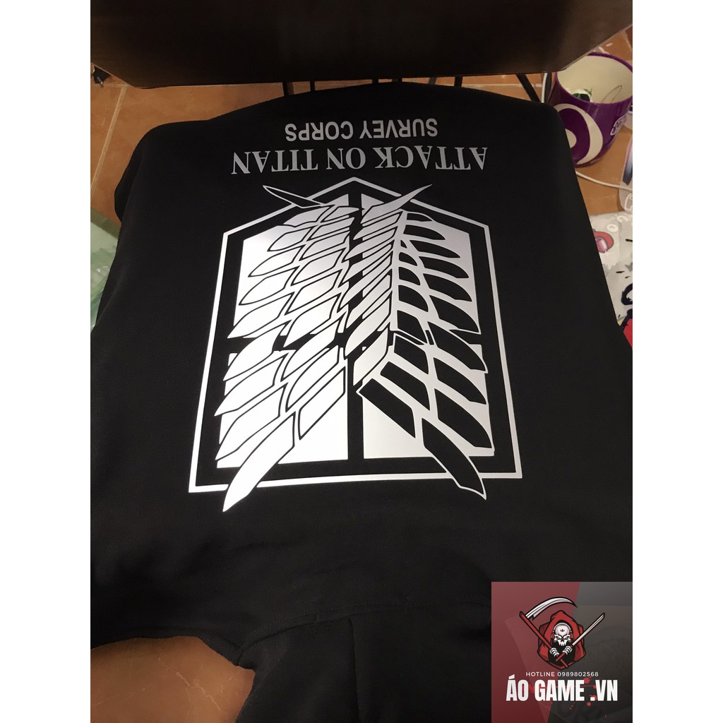 VIDEO + ẢNH THẬT ÁO KHOÁC HOODIE Attack on Titan phản quang cực hót | BigBuy360 - bigbuy360.vn
