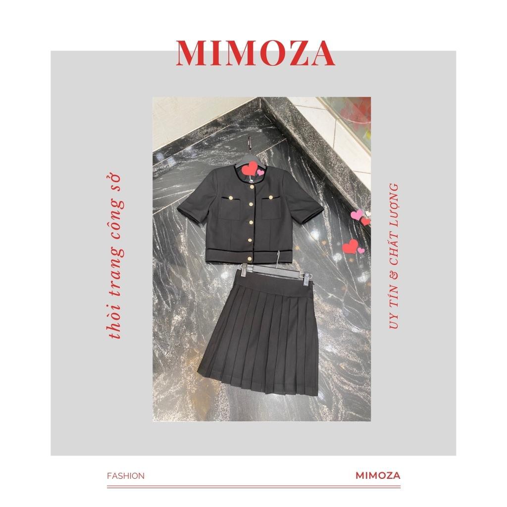 MIMOZA FASHION SHOP set Áo và váy đủ Size, 2 mầu vàng, đen.