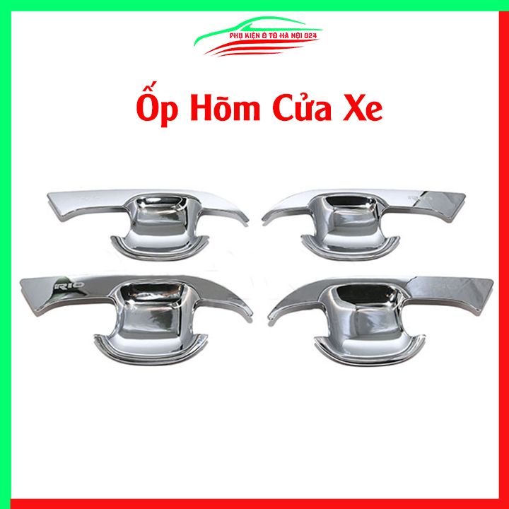 Ốp tay hõm mạ crom Kia Rio 2016-2020 sáng bóng chống trầy bảo vệ cửa xe ô tô