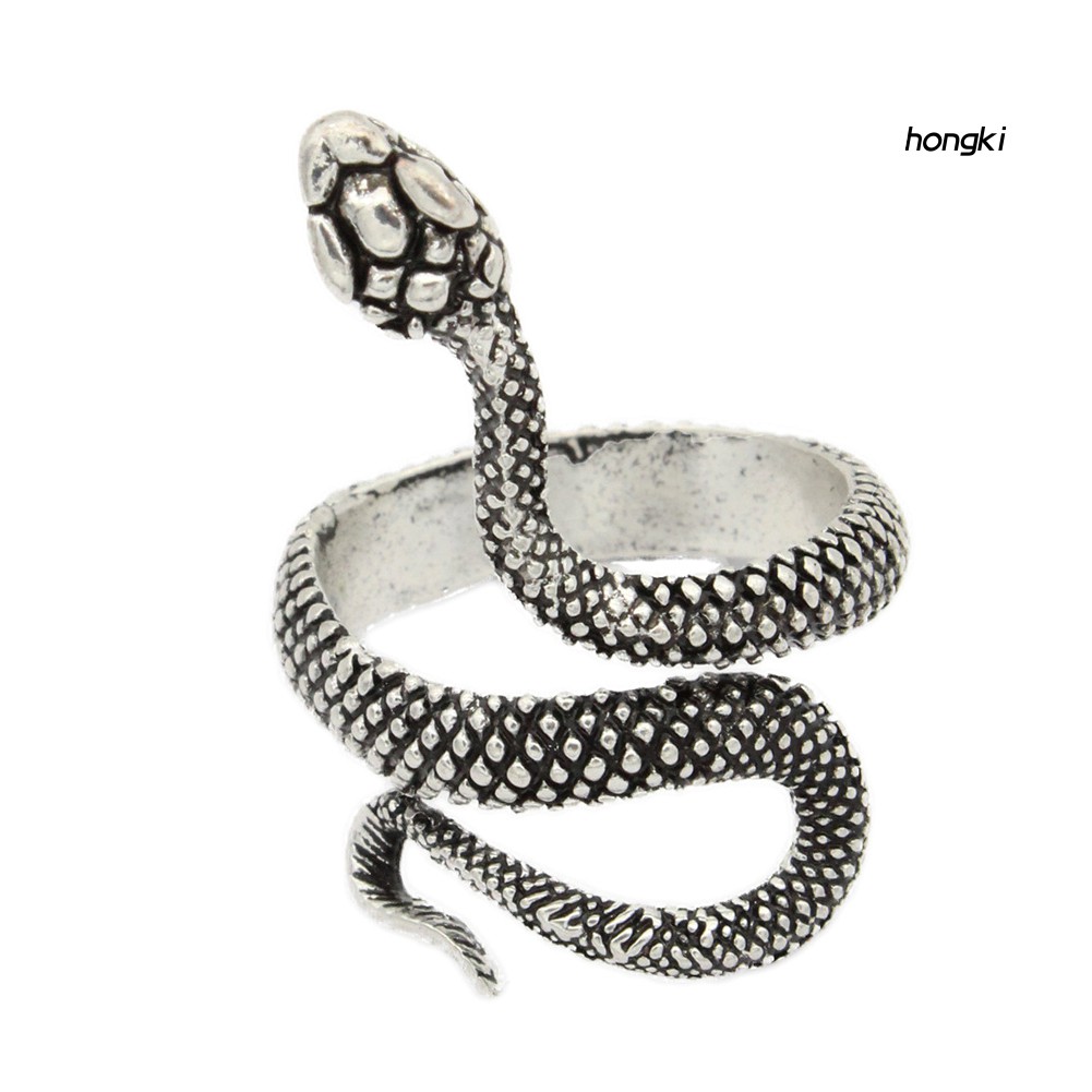 Nhẫn hở phối hình rắn thời trang tùy chọn màu sắc cho nam và nữ