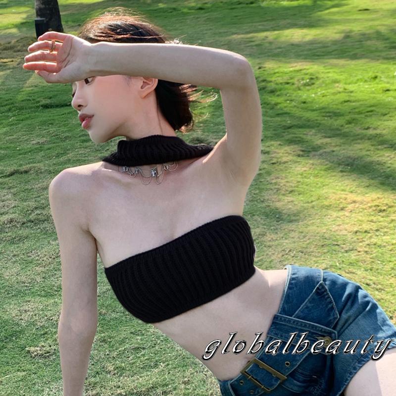 Áo Croptop Không Tay Hở Lưng Màu Trơn Cho Nữ La8-YS-YS