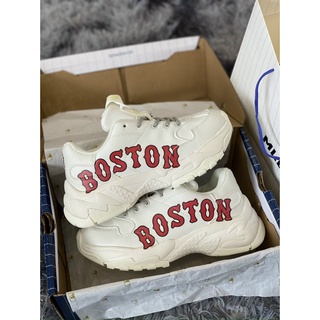 Giày thể thao nam nữ MLB Boston trắng độn đế