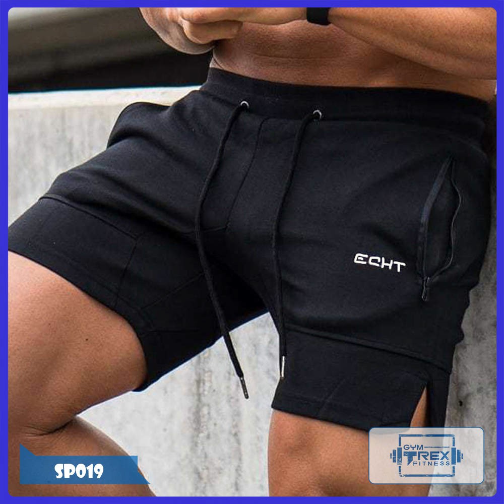 Quần đùi tập gym nam ECHT SP019, Quần short thể thao nam [Gym T-Rex]