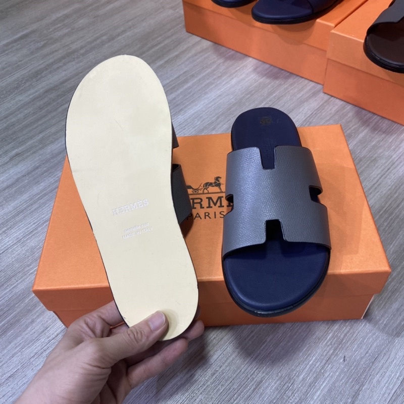 Dép nam HM đế gỗ full box sịn 2375, dép quai ngang chữ H đẹp, Bin Store