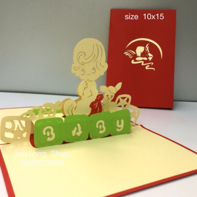 Em Bé -Baby - Thiệp 3D