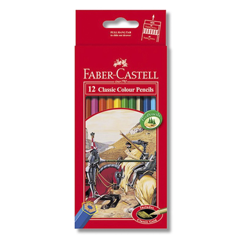 Chì Màu Ngắn Classic Knight Faber Castell 12 Màu