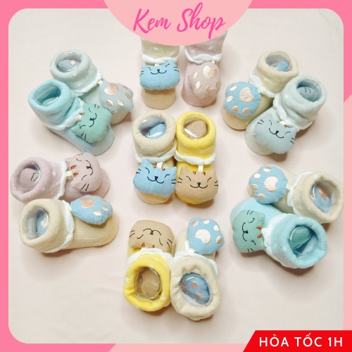 Set 2 Đôi Tất Cotton Gắn Hình Thú Xuất Nhật Cao Cấp Siêu Dễ Thương Đáng Yêu Cho Bé - K155