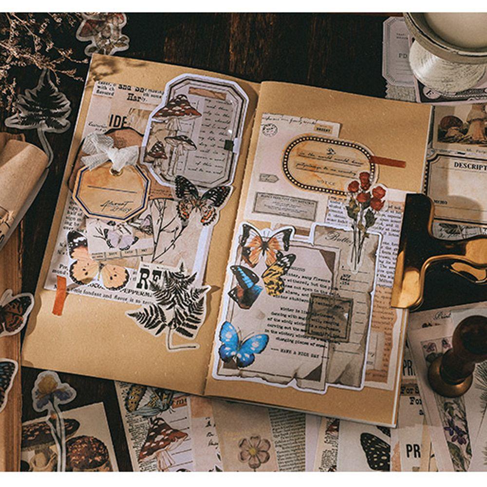 Set 200 Giấy Ghi Chú Trang Trí Sổ Tay Phong Cách Retro