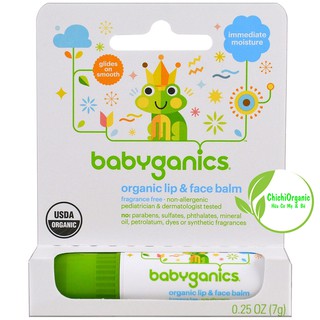 Son Dưỡng Môi Và Mặt Hữu Cơ Cho Bé BabyGanics Thỏi 7g