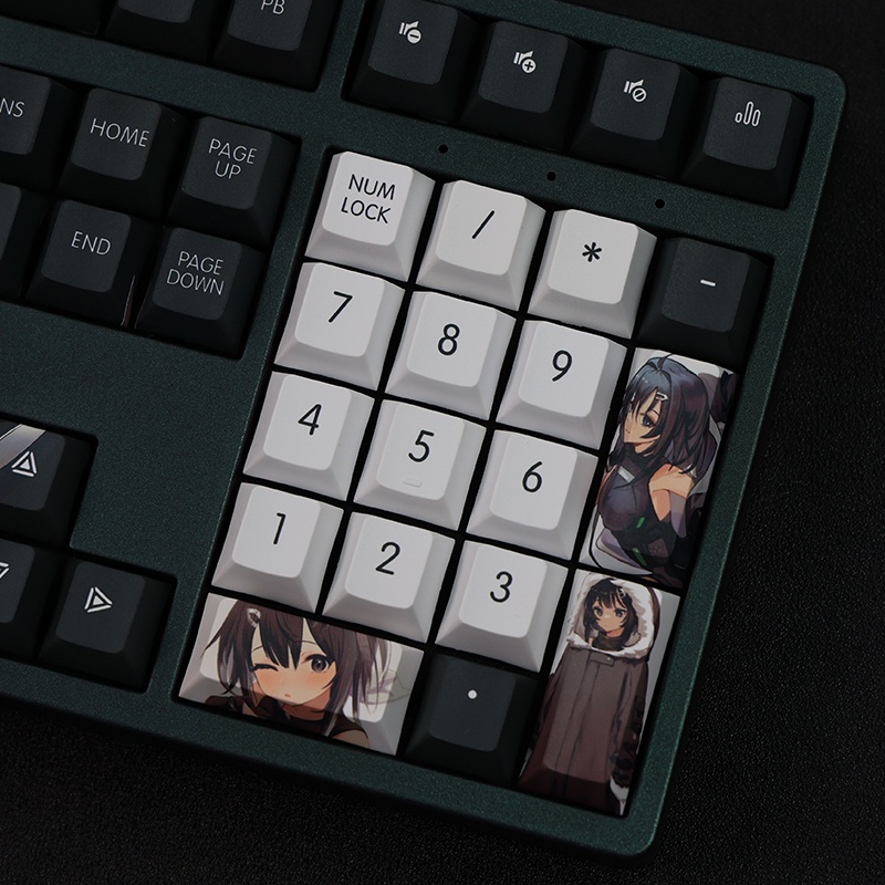 Arknights theme keycaps La Pluma keycaps Cherry profile PBT Bàn phím cơ học nhuộm thăng hoa keycaps Anime keycaps 108 phím
