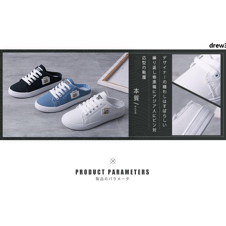 Giày Lười Vải Canvas Không Gót Thời Trang Mùa Xuân Cho Nữ | BigBuy360 - bigbuy360.vn