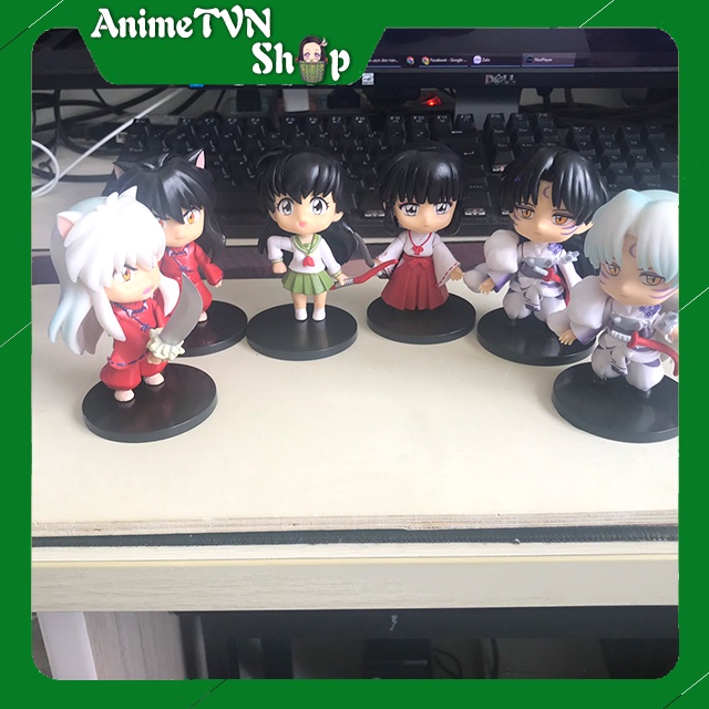 Set Combo 6 Mô hình Anime/Manga InuYasha  Phong cách chi bi Siêu xinh