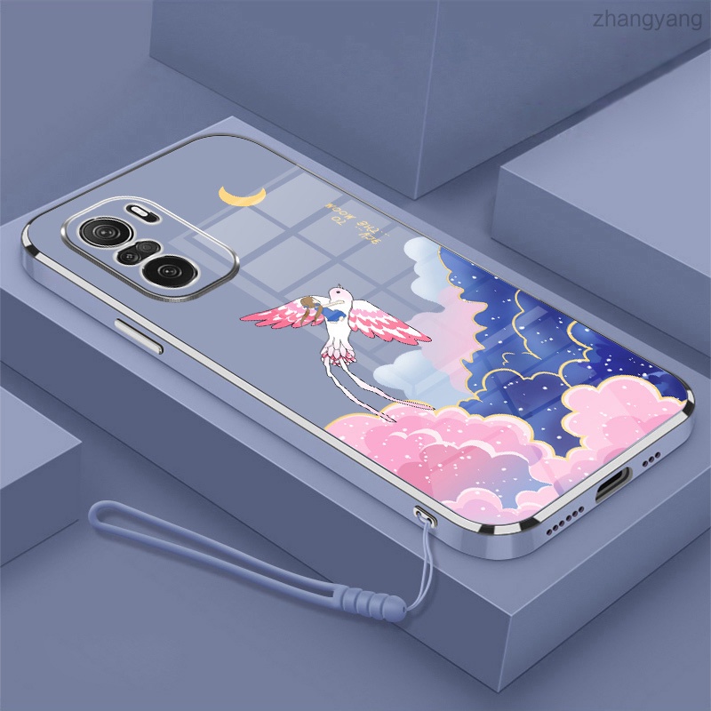 Ốp Điện Thoại Mềm Mạ Điện Kèm Dây Đeo Cho Redmi note 10 note 10 pro note 9 note 9s note 9 pro note 8 note 8 pro note 7