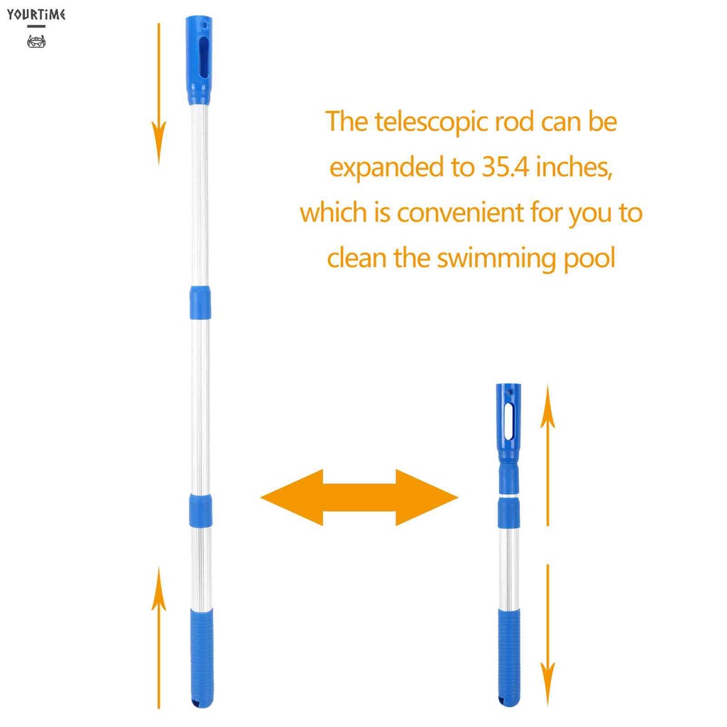 Vợt Vớt Rác Bể bơi 3 Thanh Có Thể Thu Gọn