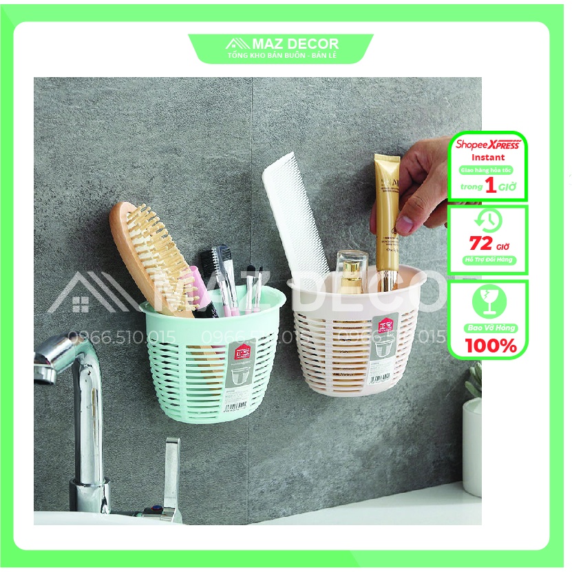 SALE Kệ Giỏ rổ giá nhựa đựng đồ dán tường giẻ rửa bát bàn chải kem đánh răng chắc giá rẻ 0519