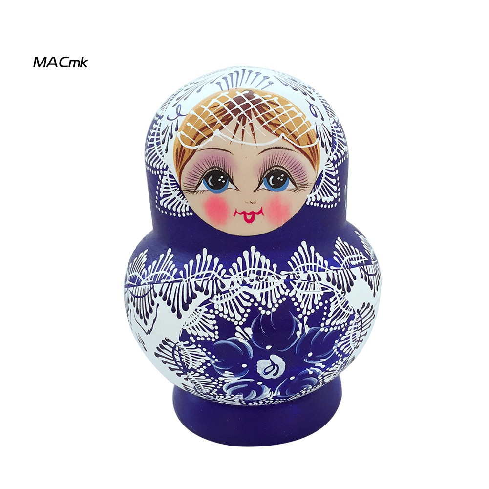 Bộ 10 Búp Bê Nga Matryoshka Bằng Gỗ