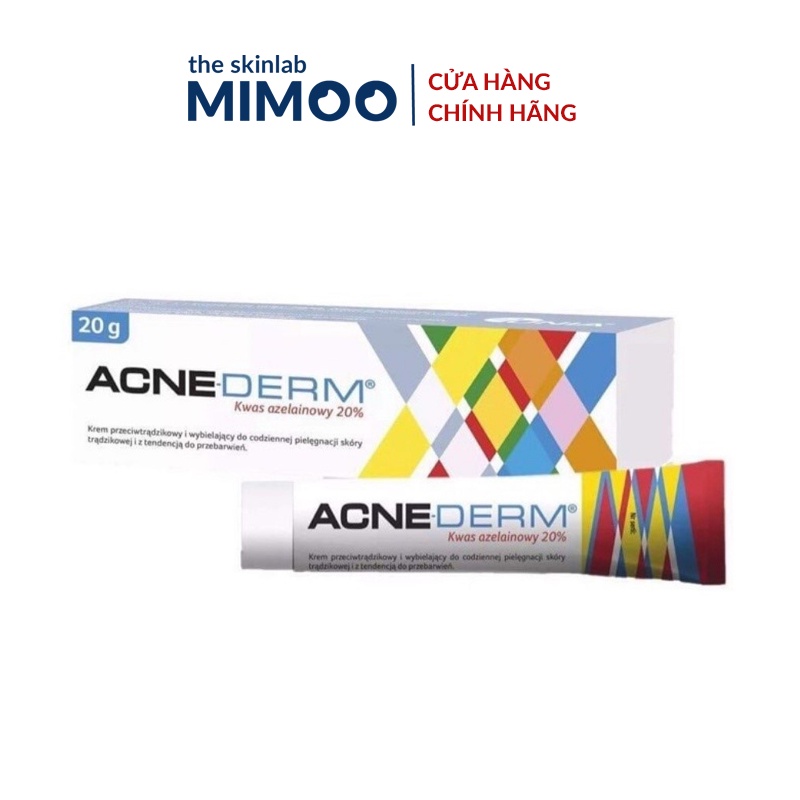 Kem Acnederm Giảm Mụn Làm Trắng Da Acne Derm 20% Axit Azelaic 20g