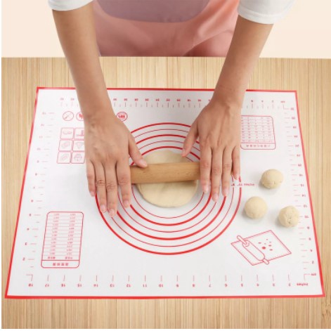 Tấm lót silicone sợi thủy tinh chống dính nhào bột nướng bánh 50x40cm