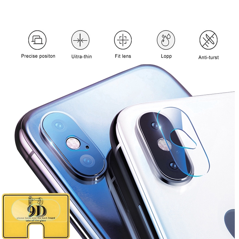 Kính cường lực bảo vệ camera sau điện thoại 9D cho IPHONE X XR XS MAX 7 8 PLUS