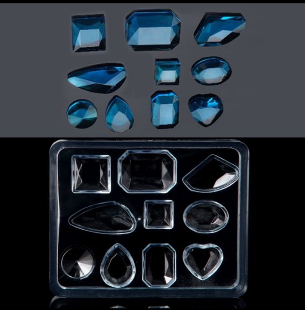 Khuôn silicon làm tinh thể đá, kim cương trong thủ công sáng tạo resin, nến