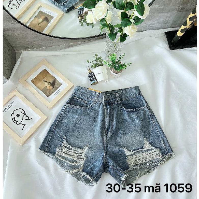 Quần Short Jean Nữ Lưng Cao Bigsize đến 80kg Thời Trang King Jean MS1059