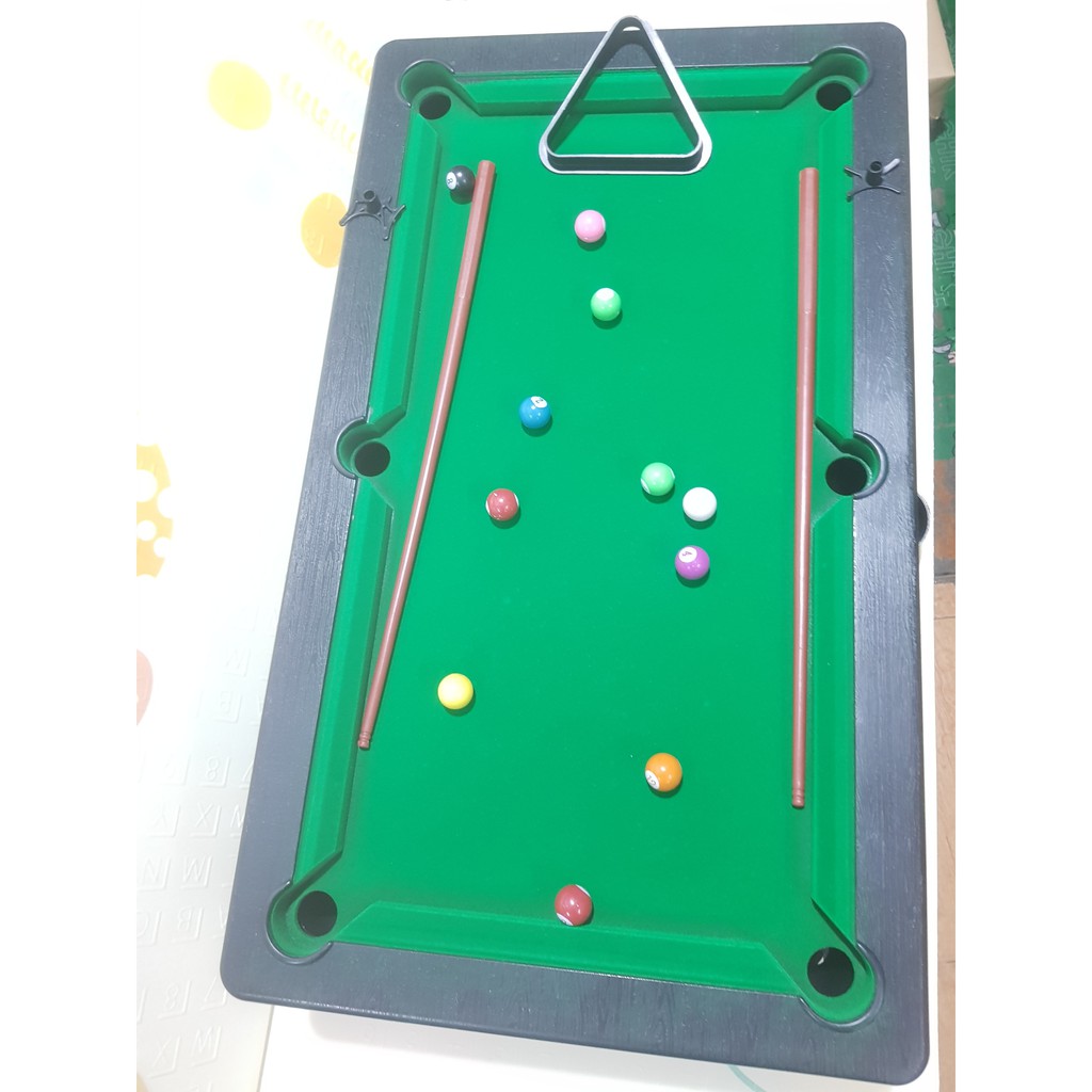 Trò chơi đánh bi a kích thước bàn siêu to 49x37 cm loại đẹp 16 quả bóng được đánh số hàng cao cấp hàng cho bé trai, gái