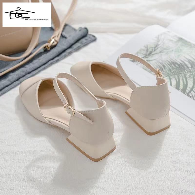 Giày Sandal Cao Gót 2022 Phong Cách Thời Trang Mùa Hè Mới Dành Cho Nữ