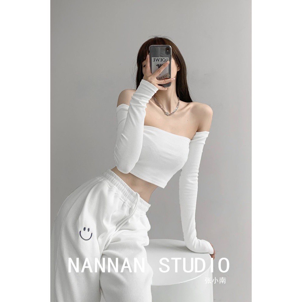Áo Thun Nữ Tay Dài Hở Rốn Thời Trang Quyến Rũ | BigBuy360 - bigbuy360.vn