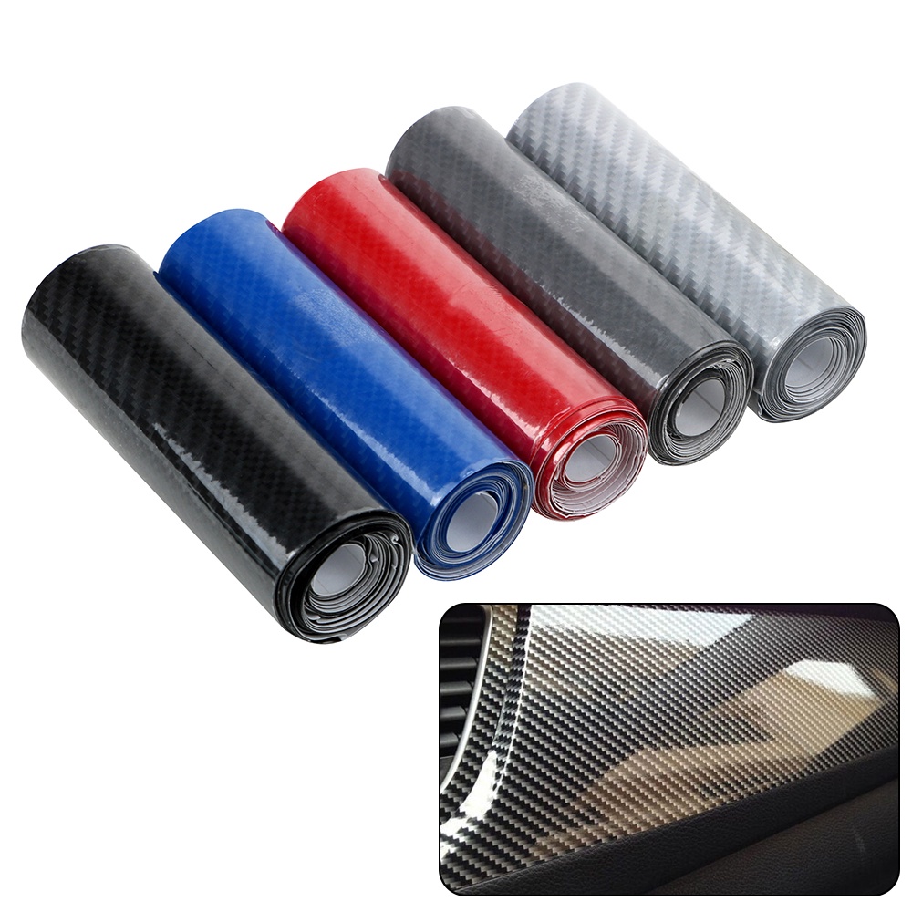 Phim vinyl sợi carbon 5D bóng dán trang trí xe hơi kích thước 10cmX152cm DIY