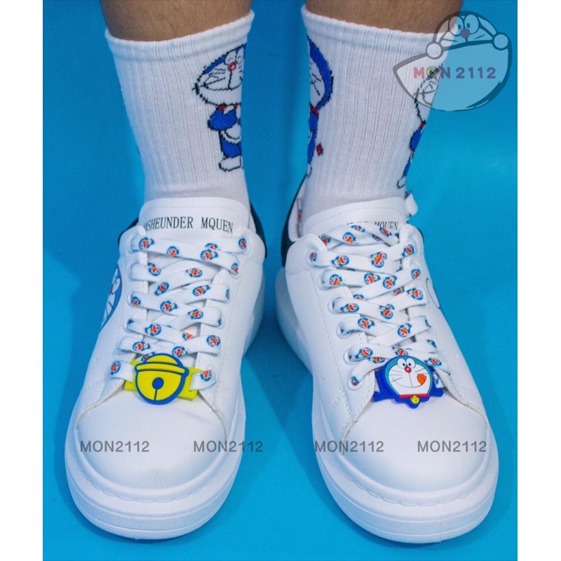 [TẶNG VỚ CỔ CAO DORAEMON] GIÀY SNEAKER ĐẾ CAO 5CM DORAEMON DOREMON | BigBuy360 - bigbuy360.vn