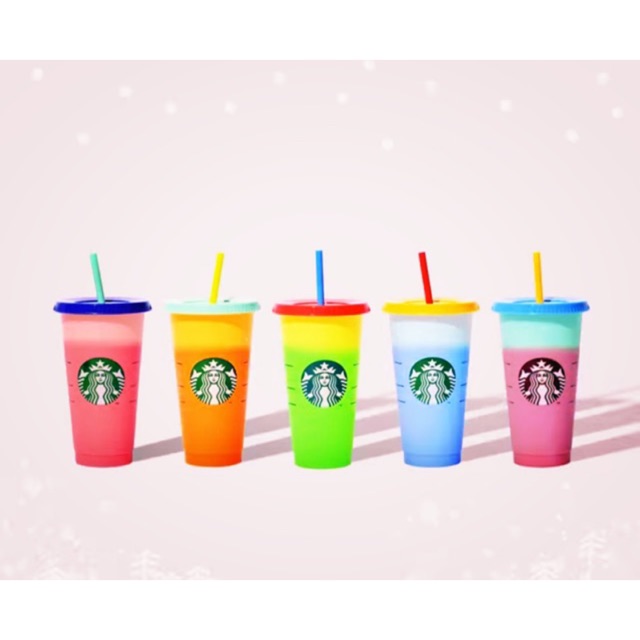 BST Ly đổi màu Starbucks Siêu To sz Venti kèm ống hút: 639k