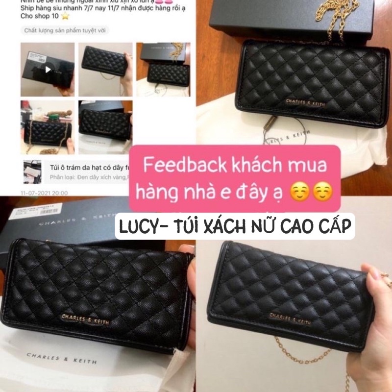 Túi ô trám da hạt có dây full box kèm video ảnh thật hàng cao cấp