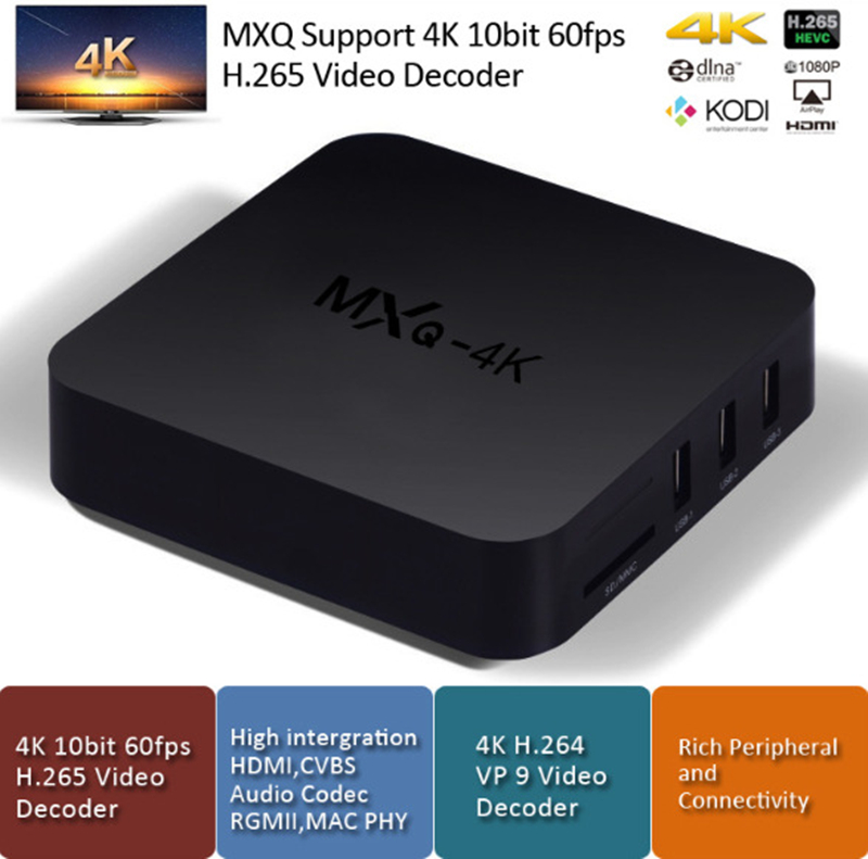 ANDROID Đầu Tv Box Mxq Rk3229 1g / 8g 4k Hd Mxq-4K Chất Lượng Cao