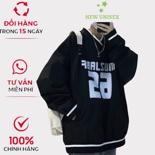 Áo hoodie Nam/Nữ form rộng không mũ phối họa tiết in chữ số 26 dáng unisex TP02 [NewUnisex]