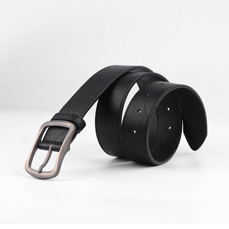 Thắt lưng nam da Hàn Quốc chữ nhật bo viền Unisex da đẹp Max Dây nịt lưng nam Ulzzang phong cách Hàn Quốc bản to 3.8cm