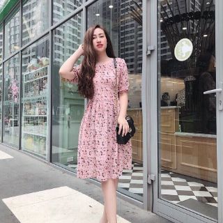 Váy hoa xòe[ảnh thật 100%]
