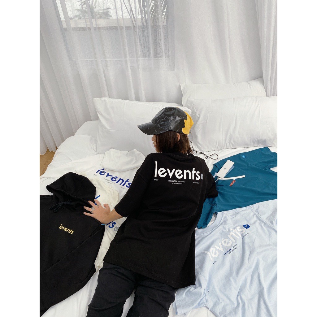 Áo thun LEVENTS Popular Logo Tee nam nữ full tag, áo phông tay lỡ form rộng unisex phong cách hiện đại MAY SHOP