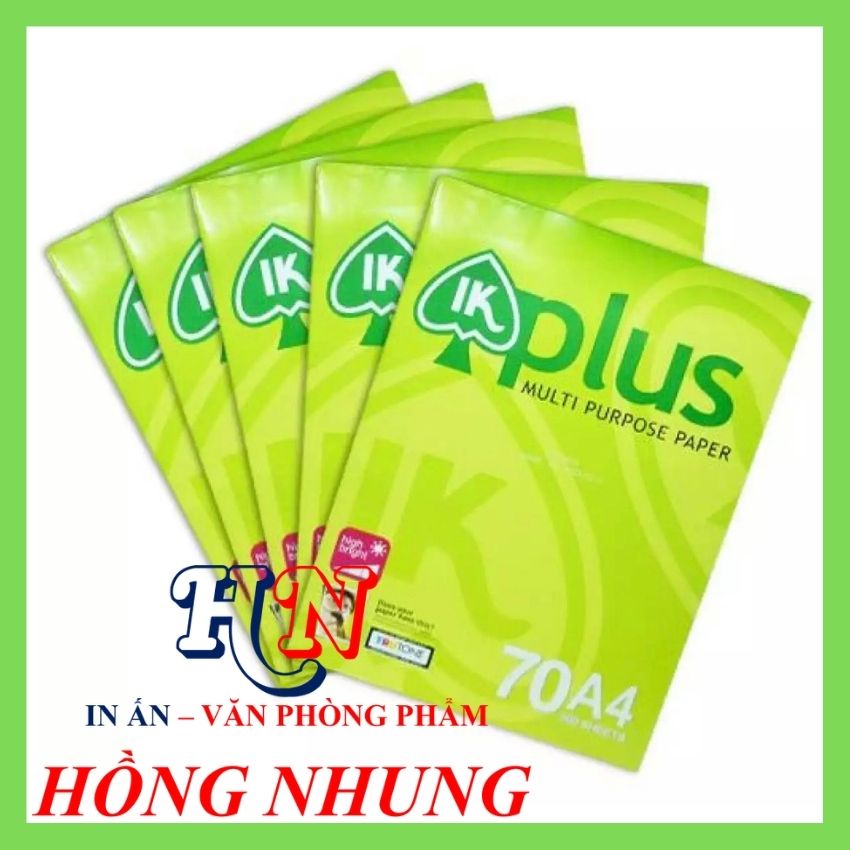 Giấy In Ik Plus A4, Định Lượng 70 Gsm , Giấy Tốt, Phù Hợp Với Các Loại Máy In, Giúp Bạn Thoải Mái Photo Mà Không Lo Kẹt