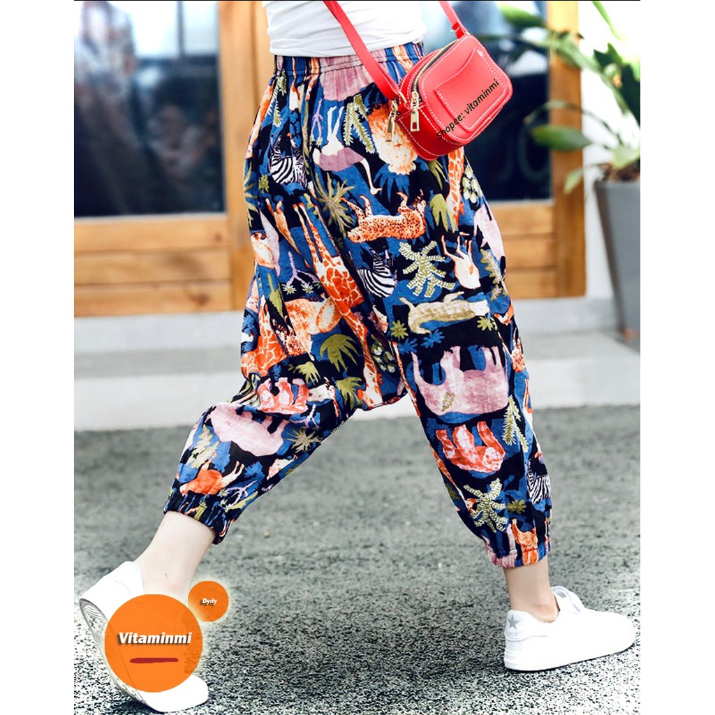 Quần Alibaba Cho Bé - Dáng Quần Bom Cho Bé Gái, Bé Trai, Unisex - Vải Cotton Mát Đẹp (Ảnh Thật)