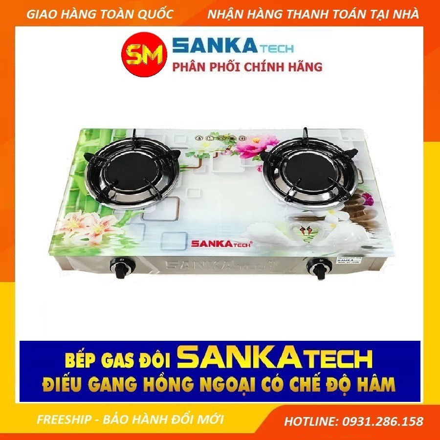 [Tặng dây ga Inox] Bếp Ga Hồng Ngoại SANKAtech SKT-725BG Bừng Sáng Không Gian Bếp