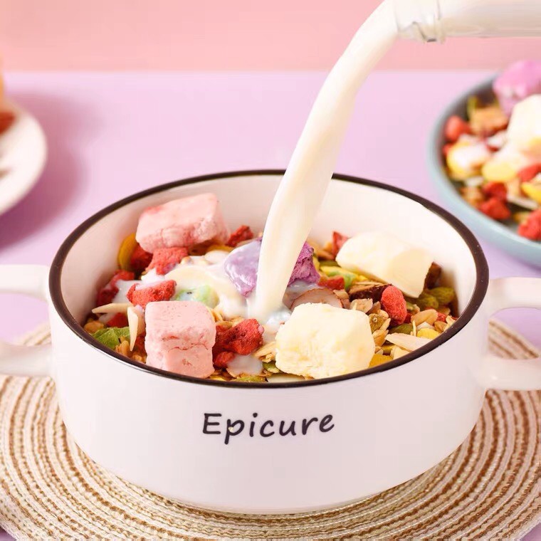 Ngũ Cốc Giảm Cân Ăn Kiêng Meizhoushike Sữa Chua Mix Hạt Hoa Quả- Ngũ Cốc Ăn Sáng Liền Mix Hạt Trái Cây- Đồ Ăn Vặt Ruvask