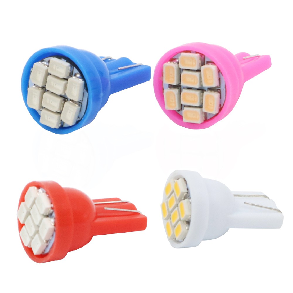 Đèn led T10 1206 8smd 12V W5W cho xe hơi