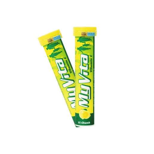 Vitamin C sủi Myvita vị cam, vị chanh tube 20 viên