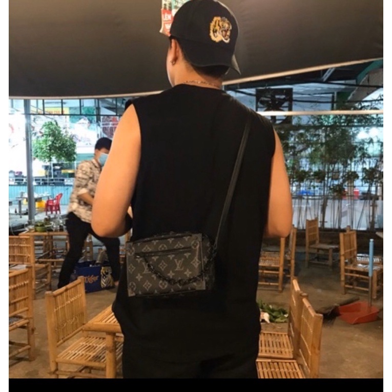 Túi Lv nam nữ trunk xích cam fullbox size 18