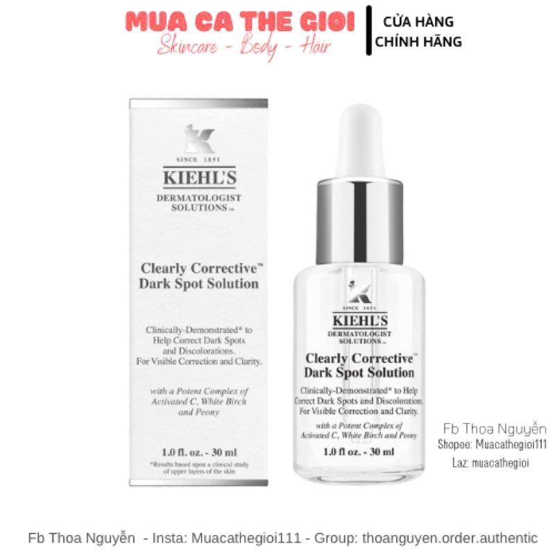 Serum Giảm Thâm Nám Kiehls Clearly Corrective Dark Spot Solution (Kiehl’s)