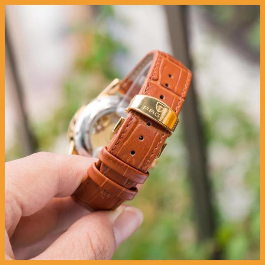 [Chính Hãng 100%] Đồng hồ cơ nam PAGINI PA9988 - Đồng hồ Thời Trang nam dây da cao cấp - Bảo hành 2 