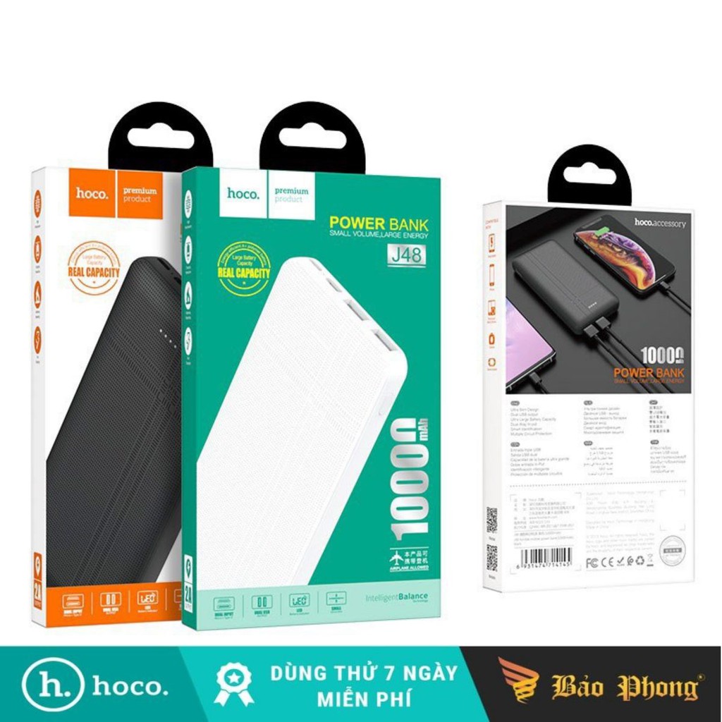 Pin dự phòng HOCO J48 dung lượng 10000mAh / Chính hãng