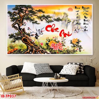 TRANH DÁN TƯỜNG 3D THƯ PHÁP CHỮ CHA MẸ, ƠN THẦY CÔ, HIẾU THẢO, QUÊ HƯƠNG, HẠNH PHÚC