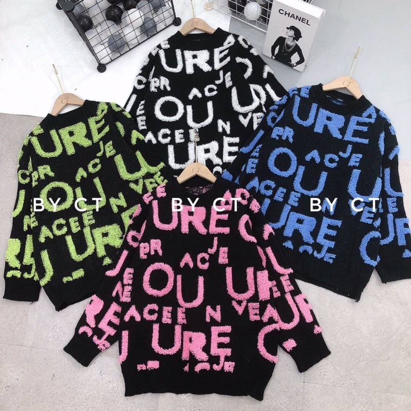 Áo len chữ xù form oversize dài rộng giấu quần hottrend, dày dặn mềm mịn cao cấp LICA - A21 | BigBuy360 - bigbuy360.vn